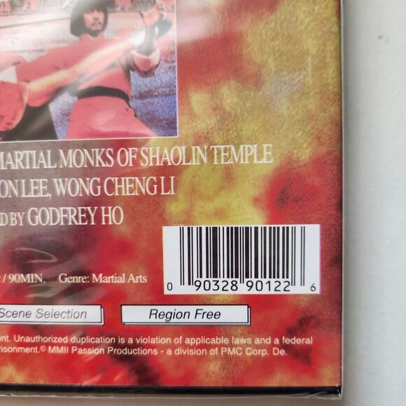 Martial Monks Of Shaolin Temple Region-Free DVD Starring Dragon Lee & Wong Cheng - Picture 4 of 6